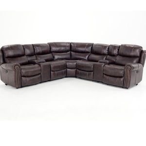 Leather sectional couch